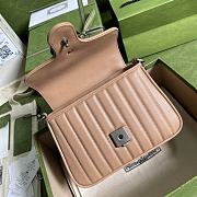 GG Marmont mini top handle bag rose beige leather 583571 21cm - 4