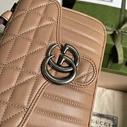 GG Marmont mini top handle bag rose beige leather 583571 21cm - 6