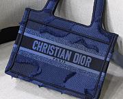 Dior Mini book tote blue dior oblique embroidery M1286 23cm - 4