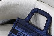 Dior Mini book tote blue dior oblique embroidery M1286 23cm - 6