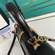 Gucci Sylvie 1969 small top handle bag in black leather 602781 26cm - 3
