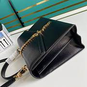 Gucci Sylvie 1969 small top handle bag in black leather 602781 26cm - 5