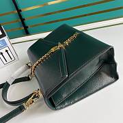 Gucci Sylvie 1969 small top handle bag in green leather 602781 26cm - 4