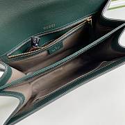 Gucci Sylvie 1969 small top handle bag in green leather 602781 26cm - 5