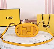 Fendi mini Camera case yellow leather and suede mini-bag 8BS058AHSBF192E 21cm - 1