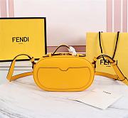 Fendi mini Camera case yellow leather and suede mini-bag 8BS058AHSBF192E 21cm - 2