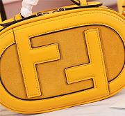 Fendi mini Camera case yellow leather and suede mini-bag 8BS058AHSBF192E 21cm - 6