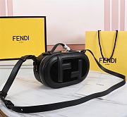 Fendi mini Camera case black leather and suede mini-bag 21cm - 6
