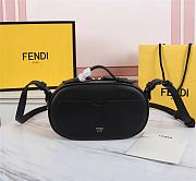 Fendi mini Camera case black leather and suede mini-bag 21cm - 4
