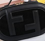 Fendi mini Camera case black leather and suede mini-bag 21cm - 3