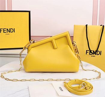 Fendi Frist medium yellow leather bag 3001 32.5cm