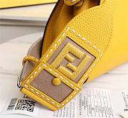 Fendi Peekaboo iconic mini yellow full grain leather bag 8BN244AFQ8F1B10 23cm - 4