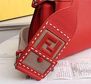 Fendi Peekaboo iconic mini red full grain leather bag 8BN244AFQ8F0PG3 23cm - 4