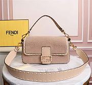 Fendi Baguette pink sheepskin bag 8BR600AH96F1F7N 27cm - 1