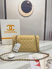Chanel Classic handbag grained calfskin with silver-metal/dark beige A58600 25cm - 2