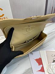 Chanel Classic handbag grained calfskin with silver-metal/dark beige A58600 25cm - 3