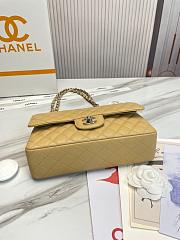 Chanel Classic handbag grained calfskin with silver-metal/dark beige A58600 25cm - 4