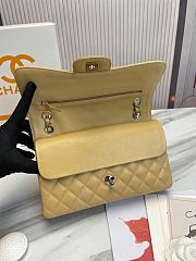 Chanel Classic handbag grained calfskin with silver-metal/dark beige A58600 25cm - 5
