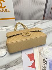 Chanel Classic handbag grained calfskin with gold-metal/dark beige A58600 25cm - 2