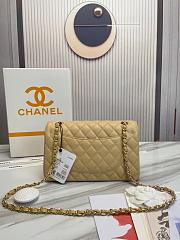 Chanel Classic handbag grained calfskin with gold-metal/dark beige A58600 25cm - 3