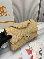 Chanel Classic handbag grained calfskin with gold-metal/dark beige A58600 25cm - 4