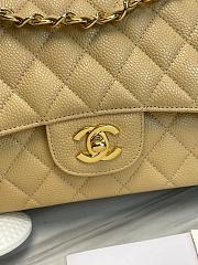 Chanel Classic handbag grained calfskin with gold-metal/dark beige A58600 25cm - 6