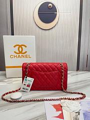 Chanel Classic handbag grained calfskin with gold-metal/red A58600 25cm - 6
