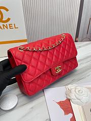 Chanel Classic handbag grained calfskin with gold-metal/red A58600 25cm - 5