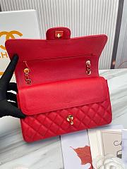 Chanel Classic handbag grained calfskin with gold-metal/red A58600 25cm - 3