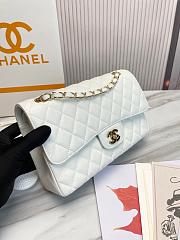 Chanel Classic handbag grained calfskin with gold-metal/white A58600 25cm - 5
