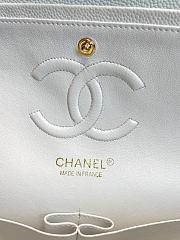 Chanel Classic handbag grained calfskin with gold-metal/white A58600 25cm - 3