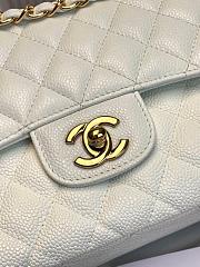 Chanel Classic handbag grained calfskin with gold-metal/white A58600 25cm - 2