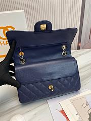 Chanel Classic handbag grained calfskin with gold-metal/blue navy A58600 25cm - 2