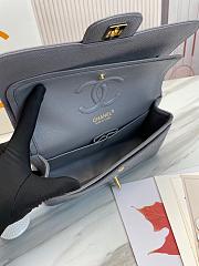 Chanel Classic handbag grained calfskin with gold-metal/dark gray A58600 25cm - 2