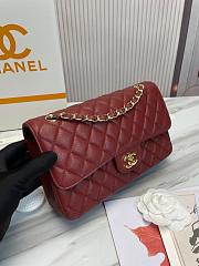 Chanel Classic handbag grained calfskin with gold-metal/wine A58600 25cm - 6