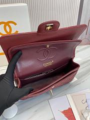 Chanel Classic handbag grained calfskin with gold-metal/wine A58600 25cm - 5
