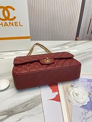 Chanel Classic handbag grained calfskin with gold-metal/wine A58600 25cm - 4