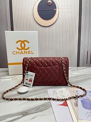 Chanel Classic handbag grained calfskin with gold-metal/wine A58600 25cm - 3