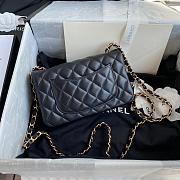Chanel Small Flap Bag Black Lambskin Gold Metal 20cm - 6