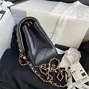 Chanel Small Flap Bag Black Lambskin Gold Metal 20cm - 5