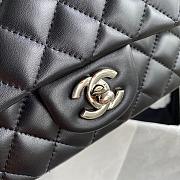 Chanel Small Flap Bag Black Lambskin Silver Metal 20cm - 2