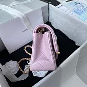 Chanel Small Flap Bag Light Pink Lambskin Gold Metal 20cm - 5