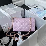 Chanel Small Flap Bag Light Pink Lambskin Gold Metal 20cm - 3