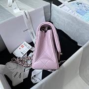 Chanel Small Flap Bag Light Pink Lambskin Silver Metal 20cm - 6