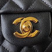 Chanel small Flap bag grained calfskin with gold-metal/black 20cm - 3