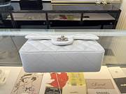 Chanel Small Flap Bag White Lambskin Silver Metal 20cm - 4