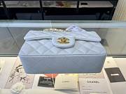 Chanel Small Flap Bag White Lambskin Gold Metal 20cm - 4