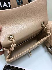 Chanel small Flap bag grained calfskin in beige 20cm - 2