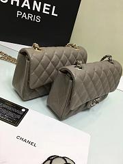 Chanel small Flap bag grained calfskin in gray 20cm - 4