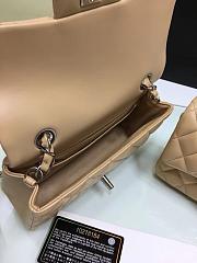 Chanel small Flap bag lambskin in beige 20cm - 2